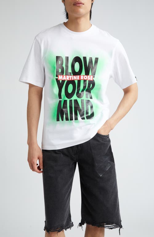 Martine Rose Gender Inclusive Blow Your Mind Cotton Graphic T-shirt In White/blow Your Mind