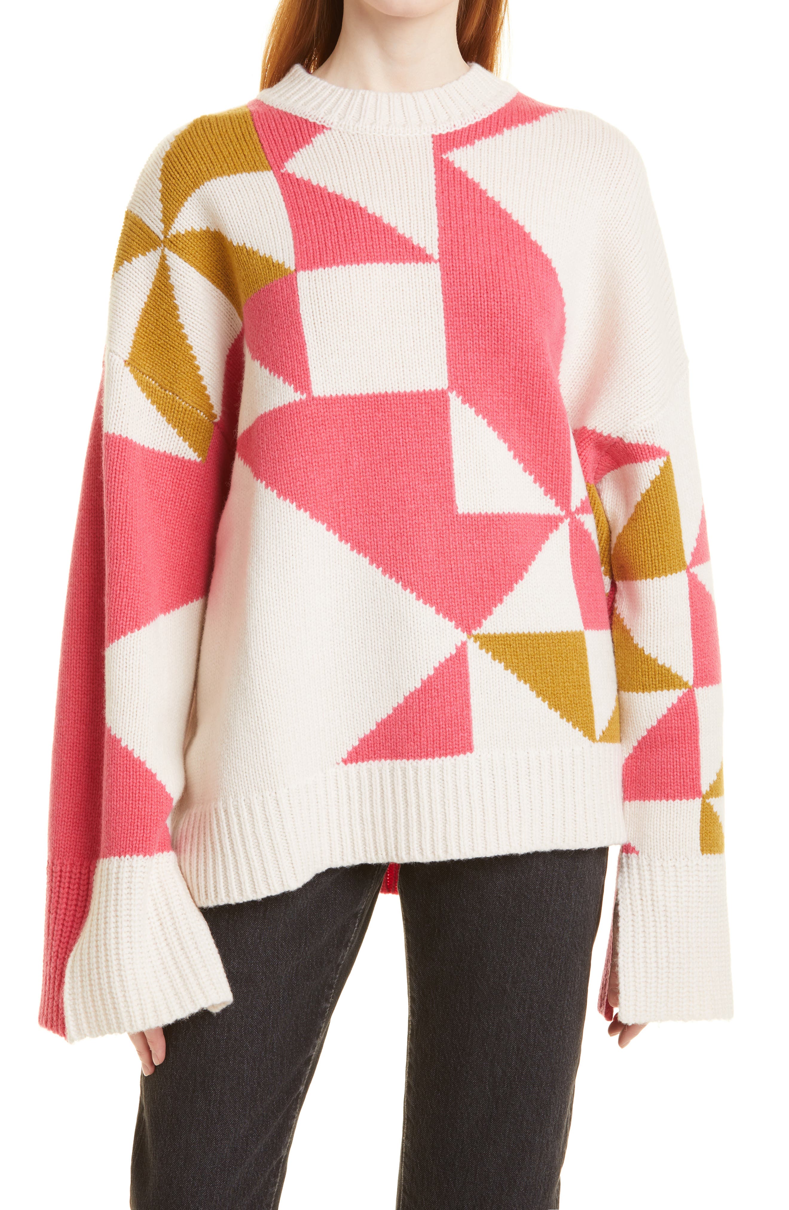 Sams?e Sams?e Manson Bell Sleeve Wool Blend Sweater in Honeysuckle
