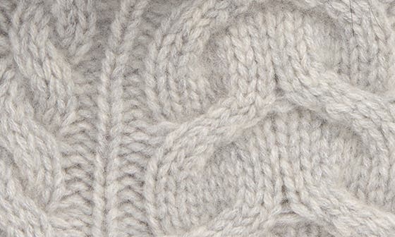 halogen cable cashmere pom beanie