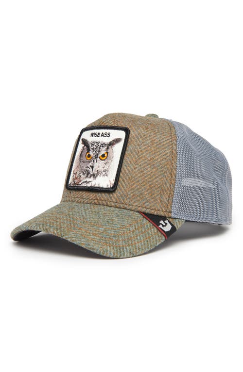 Goorin Bros. Moon Owl Trucker Hat in Beige/Grey 