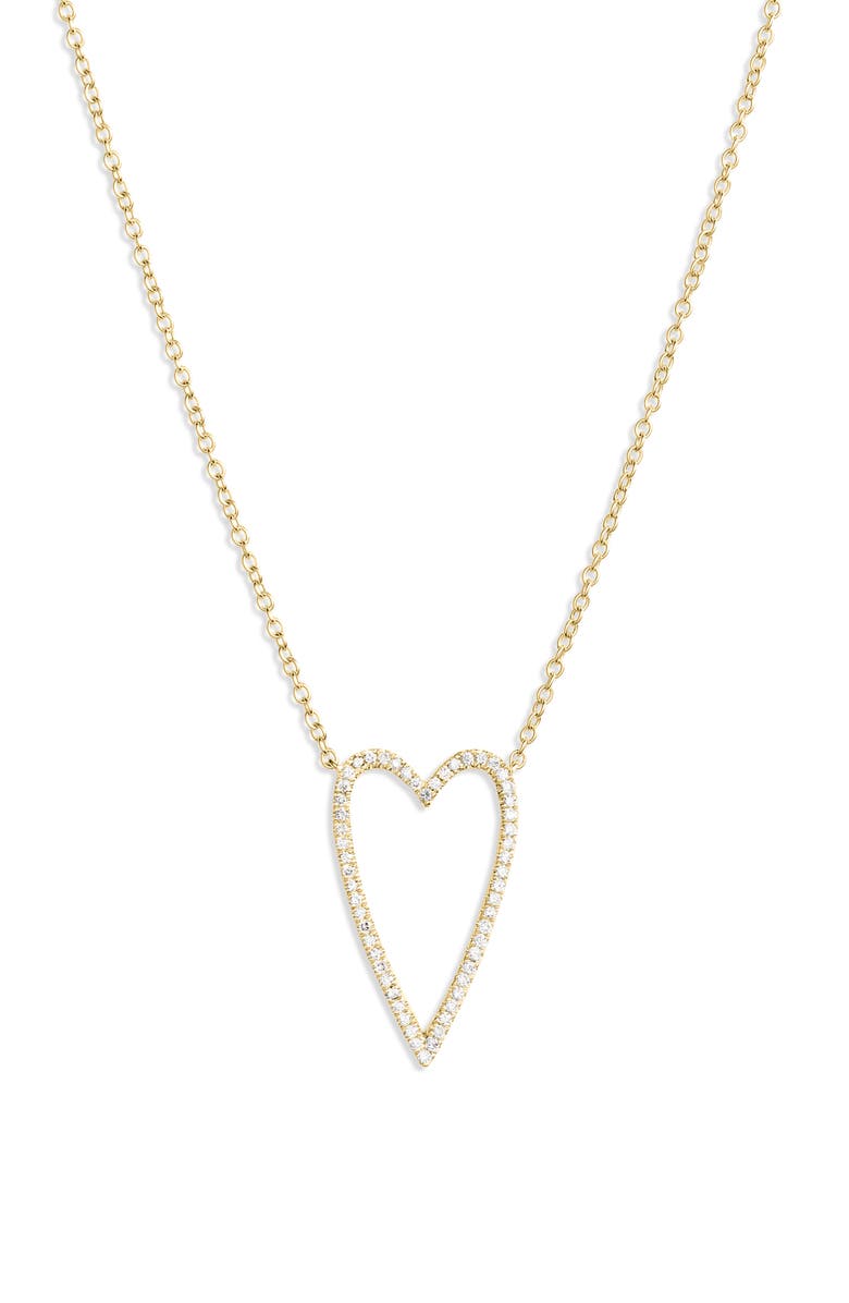 Bony Levy Large Diamond Open Heart Pendant Necklace (Nordstrom ...