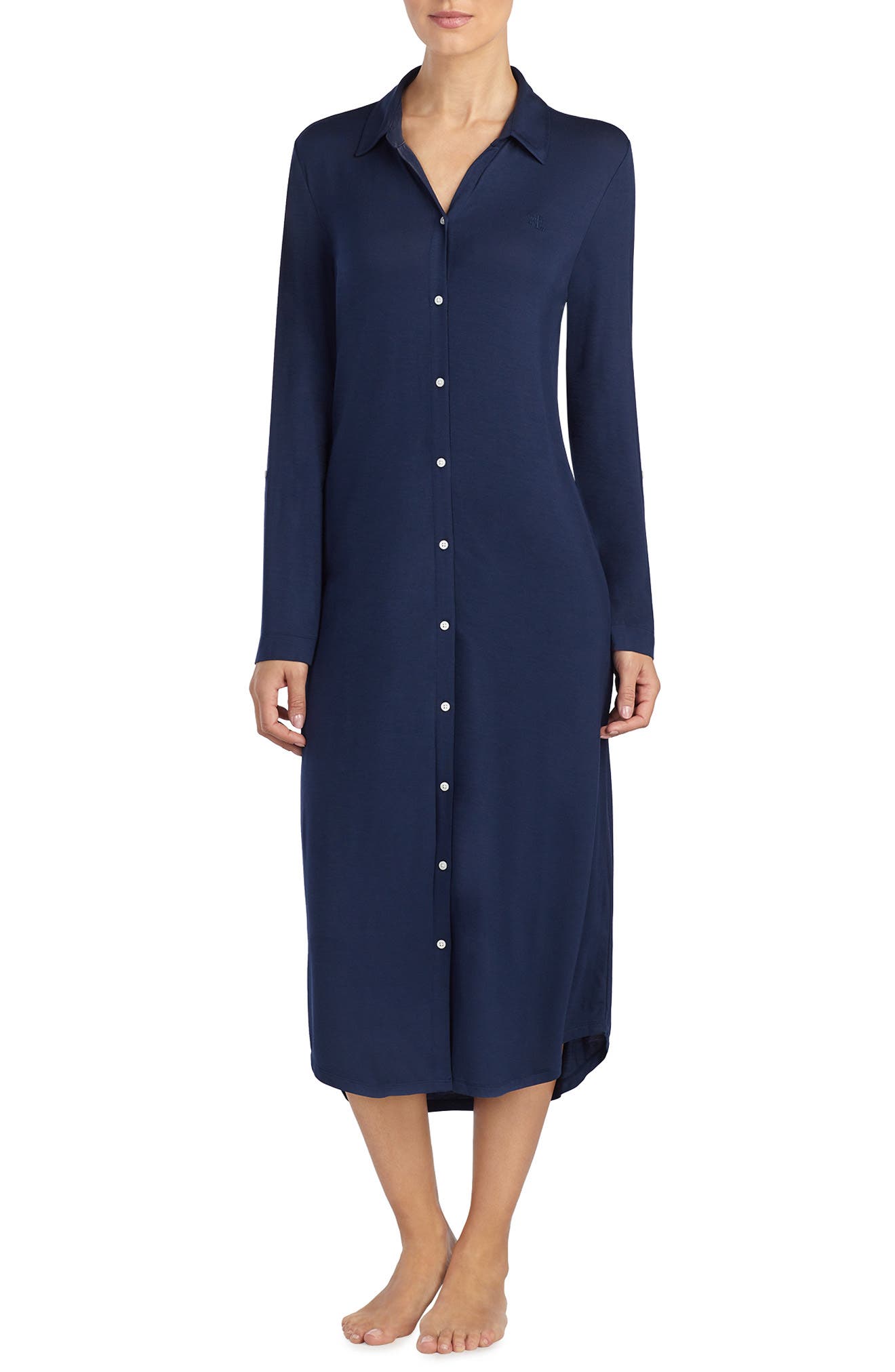 Lauren Ralph Lauren Ballet Long Nightgown, Blue