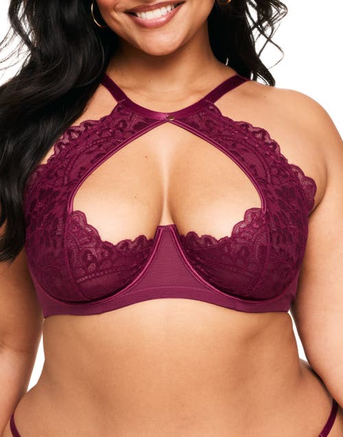 Shop Adore Me Talulah Unlined Balconette Bra In Dark Purple