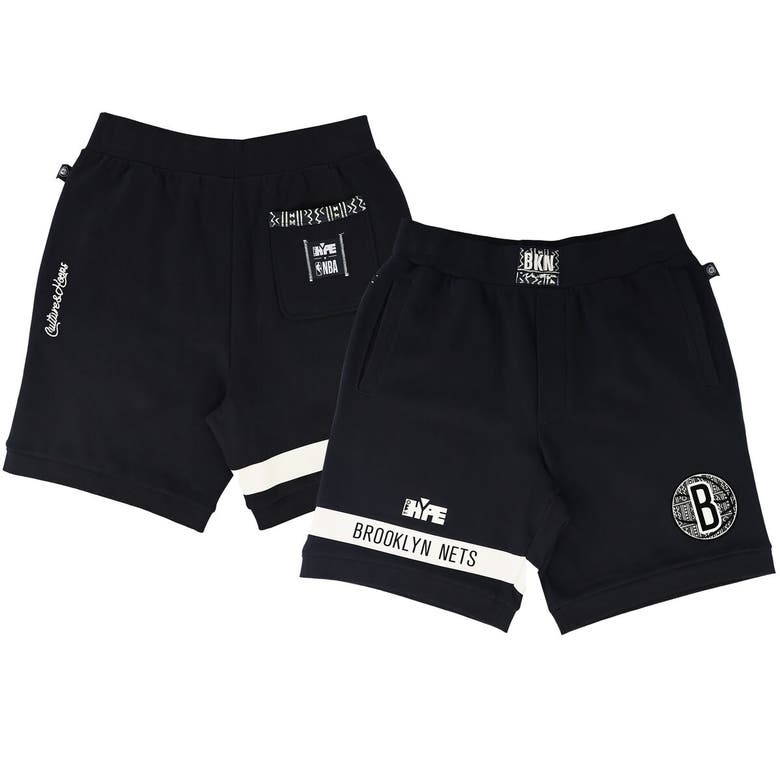 Shop Two Hype Unisex Nba X   Black Brooklyn Nets Culture & Hoops Premium Classic Fleece Shorts