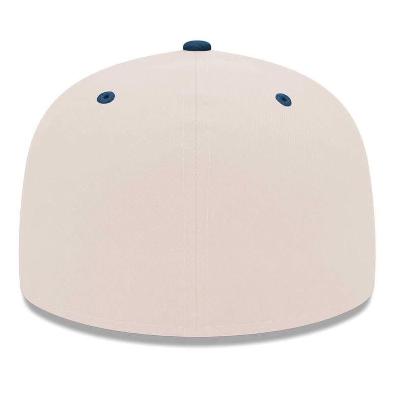 Shop New Era Cream/navy Dallas Cowboys Two-tone Chrome 59fifty Fitted Hat