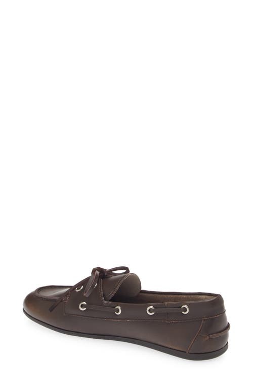 Shop Jeffrey Campbell Boast Boat Shoe In Brown Brush