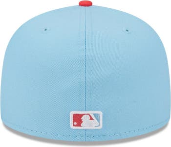 New Era Men's New Era Red/Lavender Atlanta Braves Spring Color Two-Tone  59FIFTY Fitted Hat