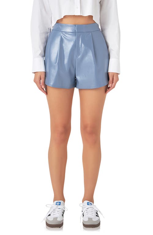 Grey Lab Shiny Faux Leather Shorts at Nordstrom,