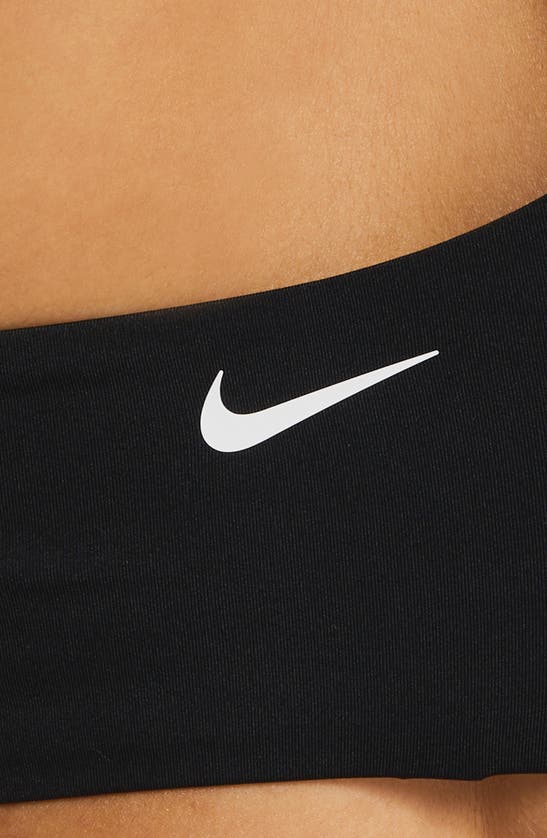Shop Nike Asymmetric Bikini Top In Black