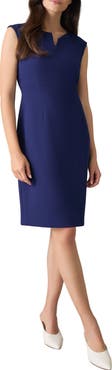 KASPER Notch Neckline Sleeveless Sheath Dress
