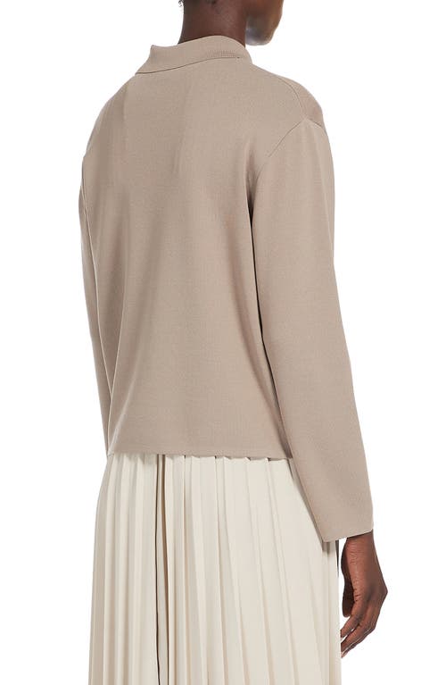 Shop Max Mara Leisure Kiota Collared Cardigan In Turtledove