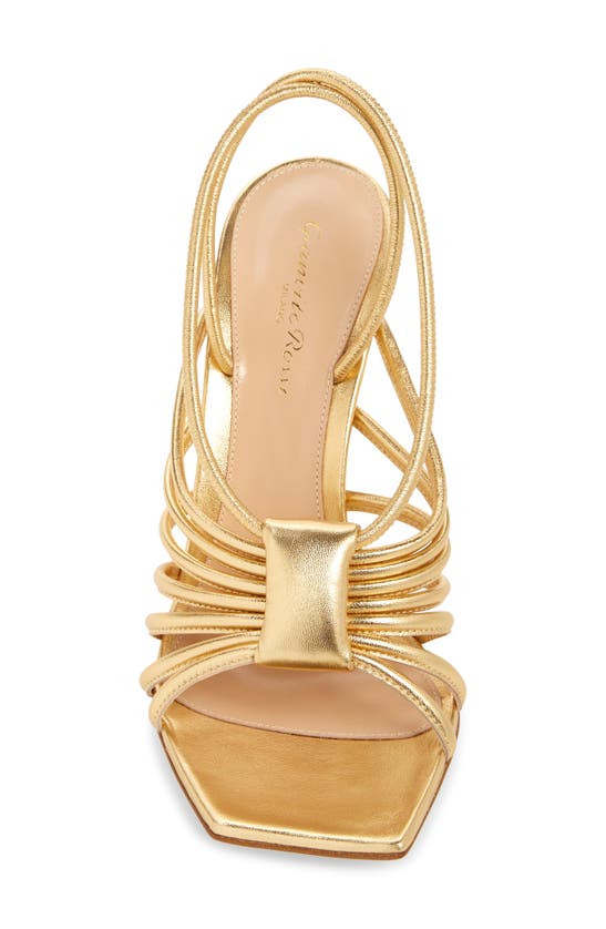 Shop Gianvito Rossi Metallic Cage Sandal In Mekong