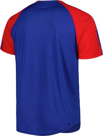 Chicago Cubs Stitches Youth Raglan T-Shirt - Heathered Royal