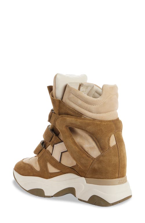 Shop Isabel Marant Balskee Wedge Sneaker In Toffee/taupe