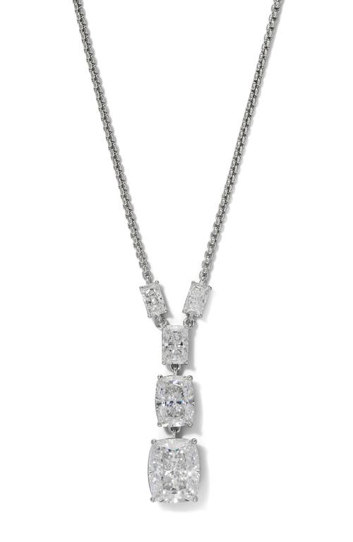 Shop Nadri Northern Lights Cubic Zirconia Pendant Necklace In Rhodium