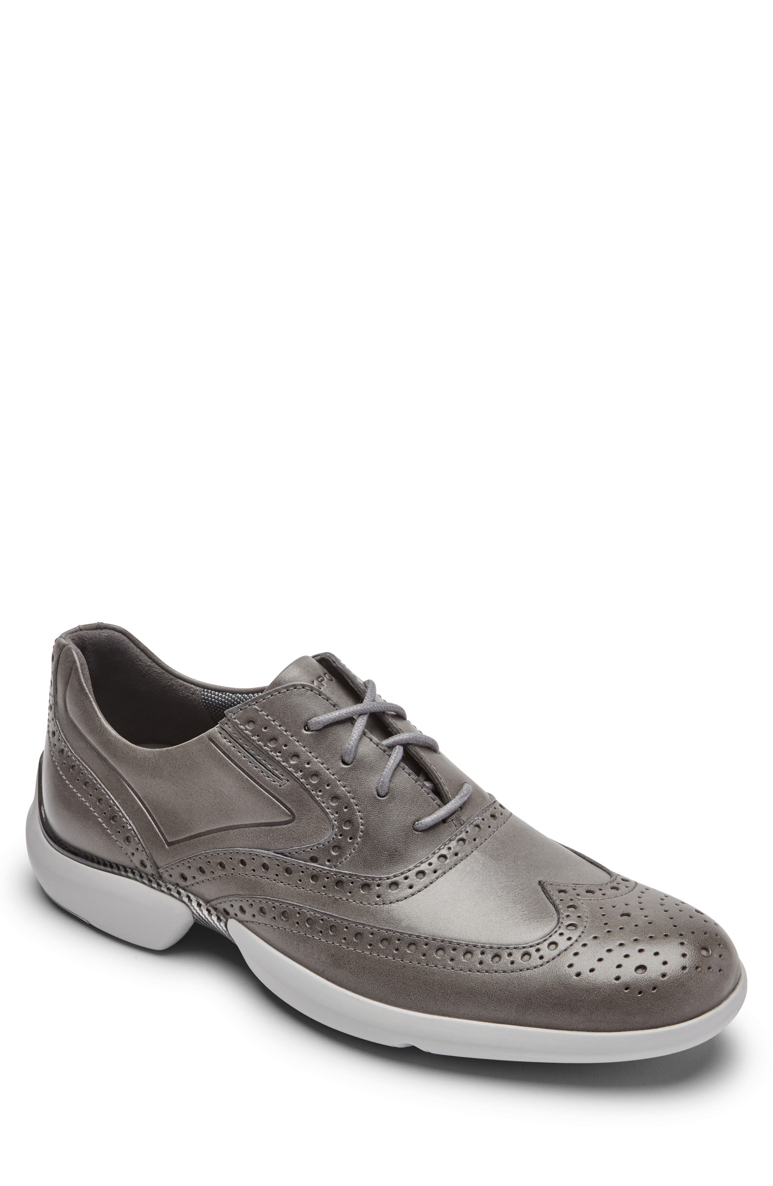 Rockport Total Motion Advance Wingtip Oxford In Grey