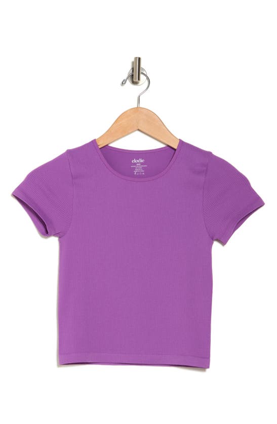 Elodie Short Sleeve Seamless T-shirt In Purple