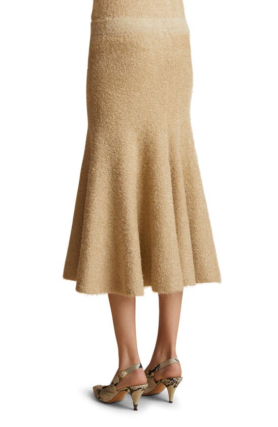 Shop Khaite Cadence Silk & Cashmere Sweater Skirt In Wheat