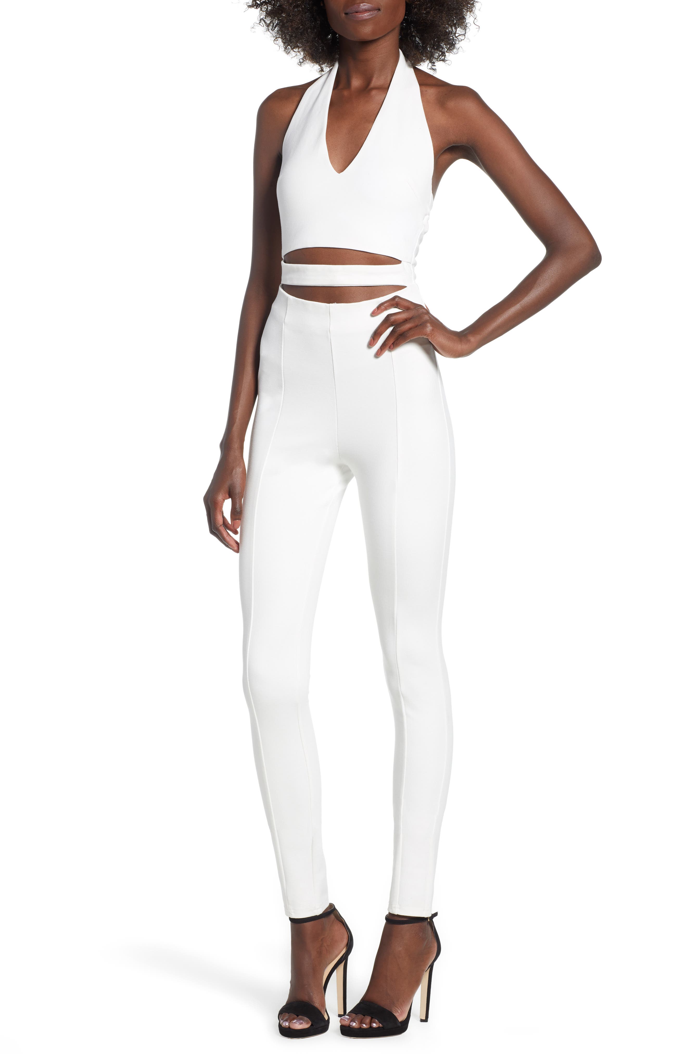 tiger mist white jumpsuit