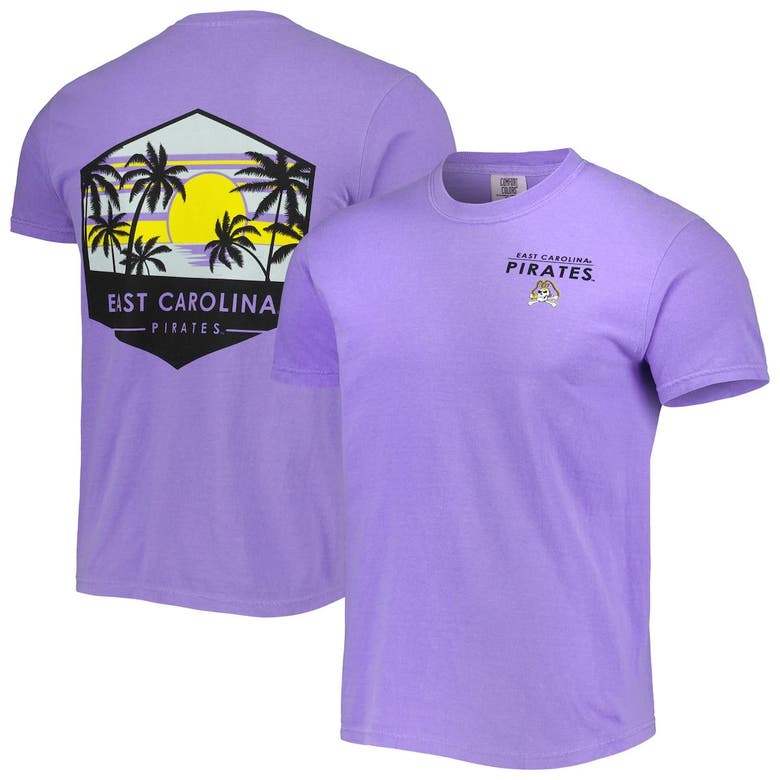 Image One Purple Ecu Pirates Landscape Shield T-shirt