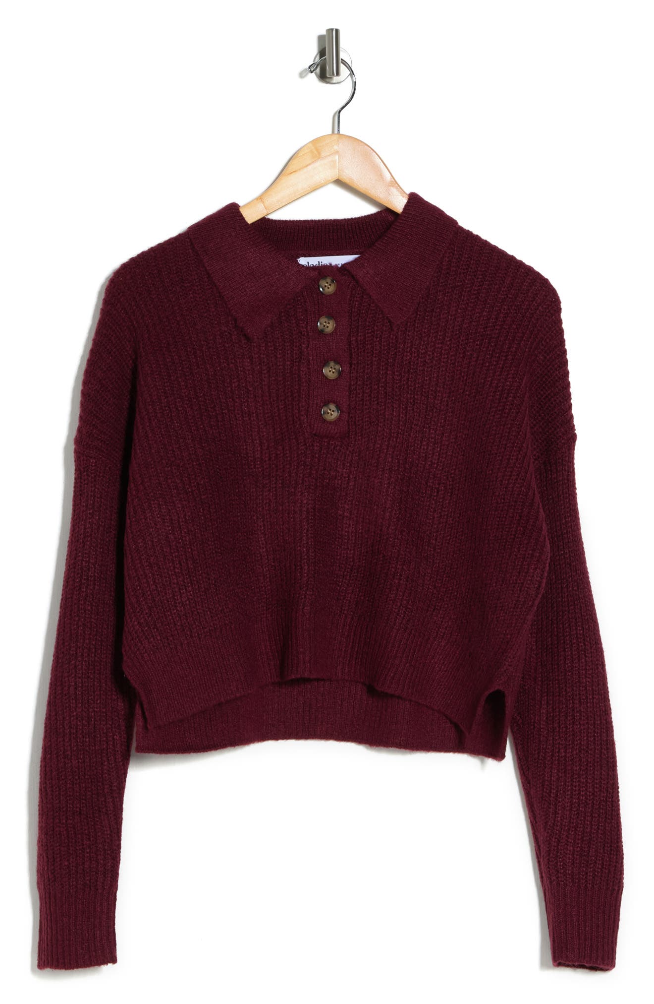 maroon cropped sweater