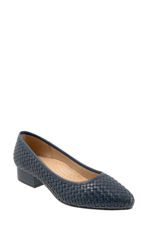 Trotters Jade Woven Pointed Toe Shoe Navy at Nordstrom,