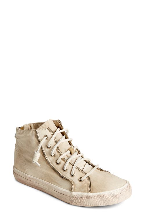 x Rebecca Minkoff Washed Canvas High Top Sneaker in Tan