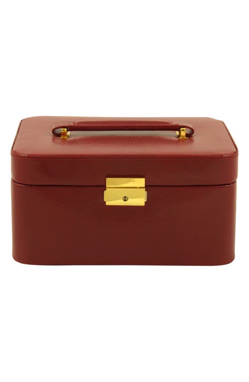 Bey-berk Leather Jewelry Box In Red