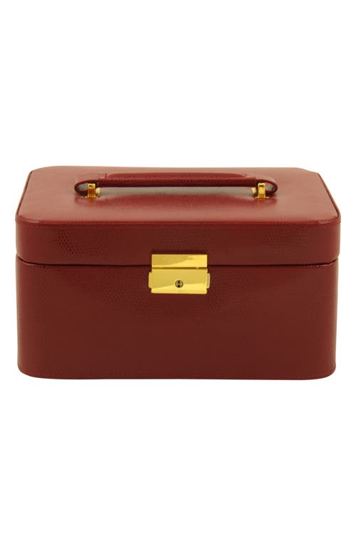 Shop Bey-berk Leather Jewelry Box In Red