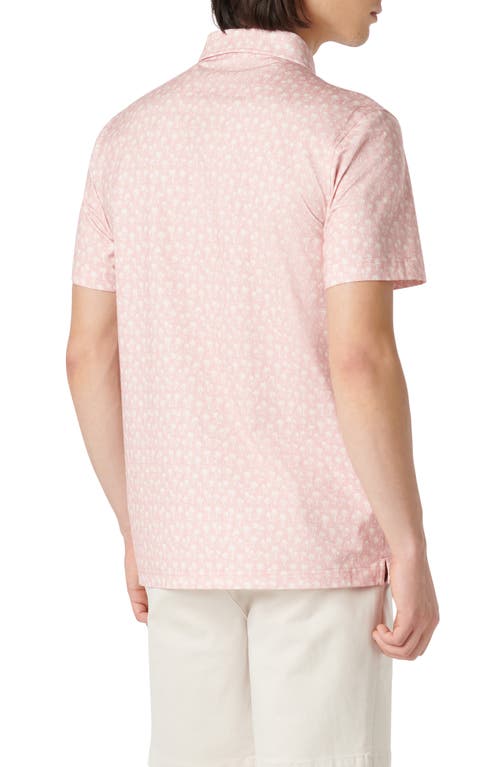 Shop Bugatchi Victor Ooohcotton® Palm Print Polo In Salmon