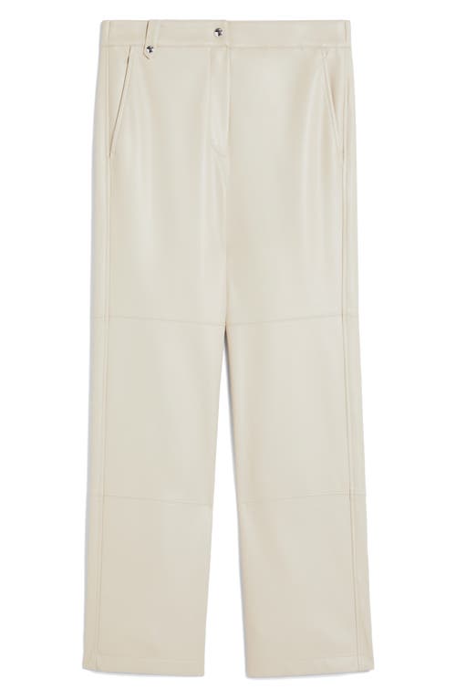 MAX MARA MAX MARA LEISURE STRUZZO STRAIGHT LEG FAUX LEATHER PANTS 