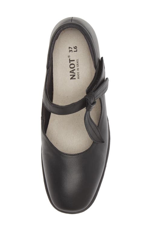 Naot Nobility Mary Jane Pump In Jet Black Leather