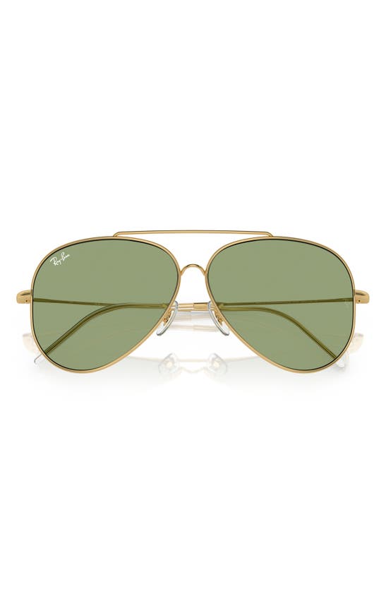 Shop Ray Ban Aviator Reverse 59mm Pilot Sunglasses In Green