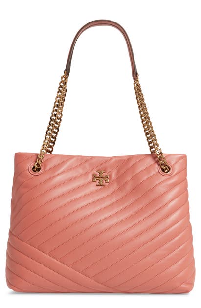 Tory Burch Kira Chevron Quilted Leather Tote In Toasted Pecan