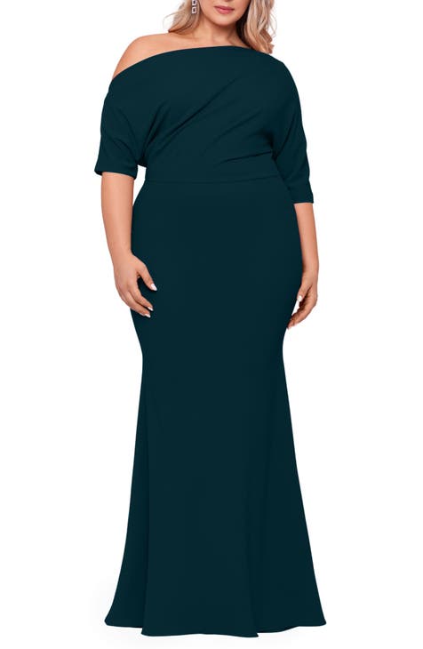 Fordi Ithaca angreb Betsy & Adam One-Shoulder Crepe Scuba Gown | Nordstrom