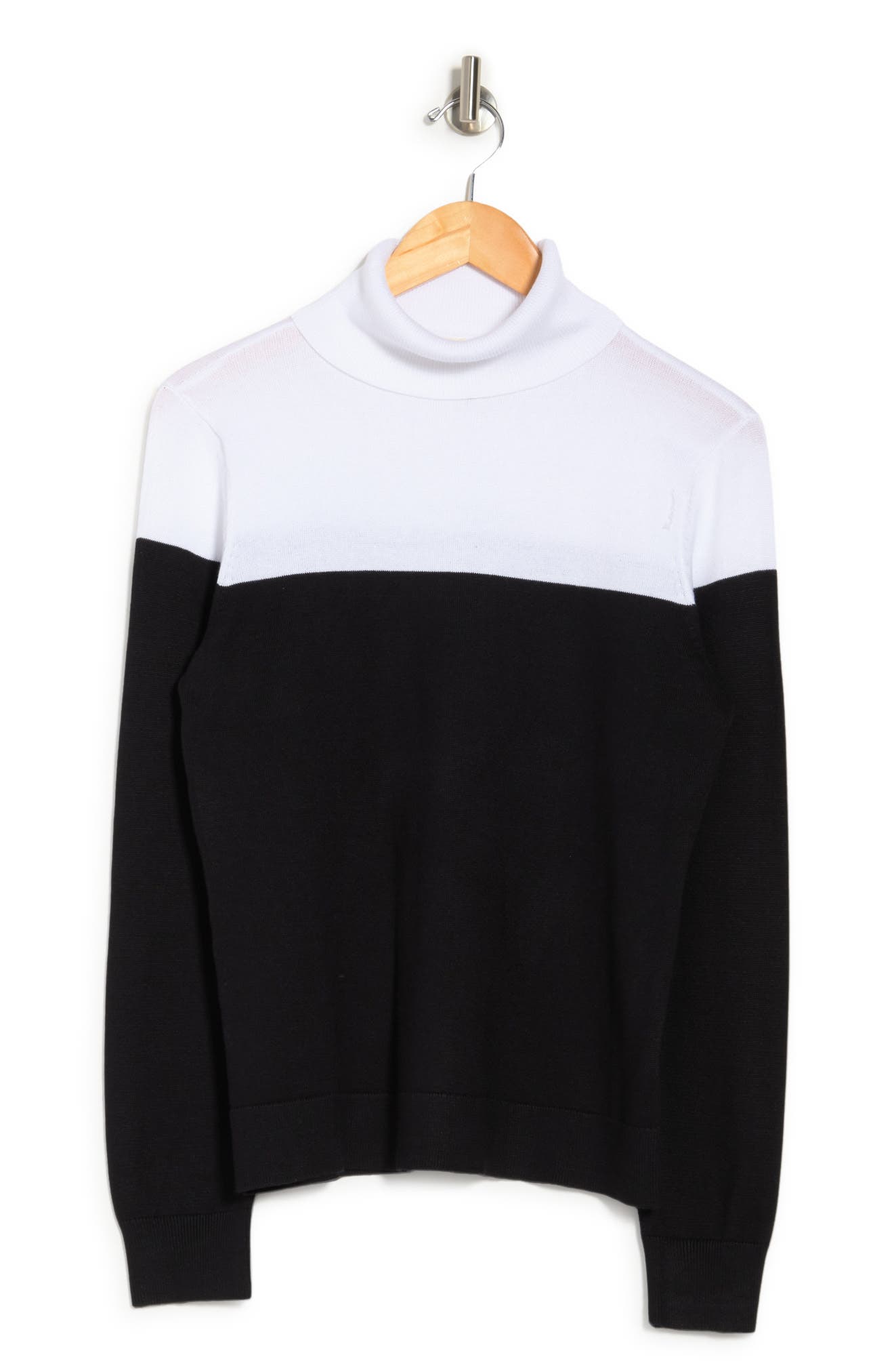 BY DESIGN Two Tone Turtleneck Sweater 