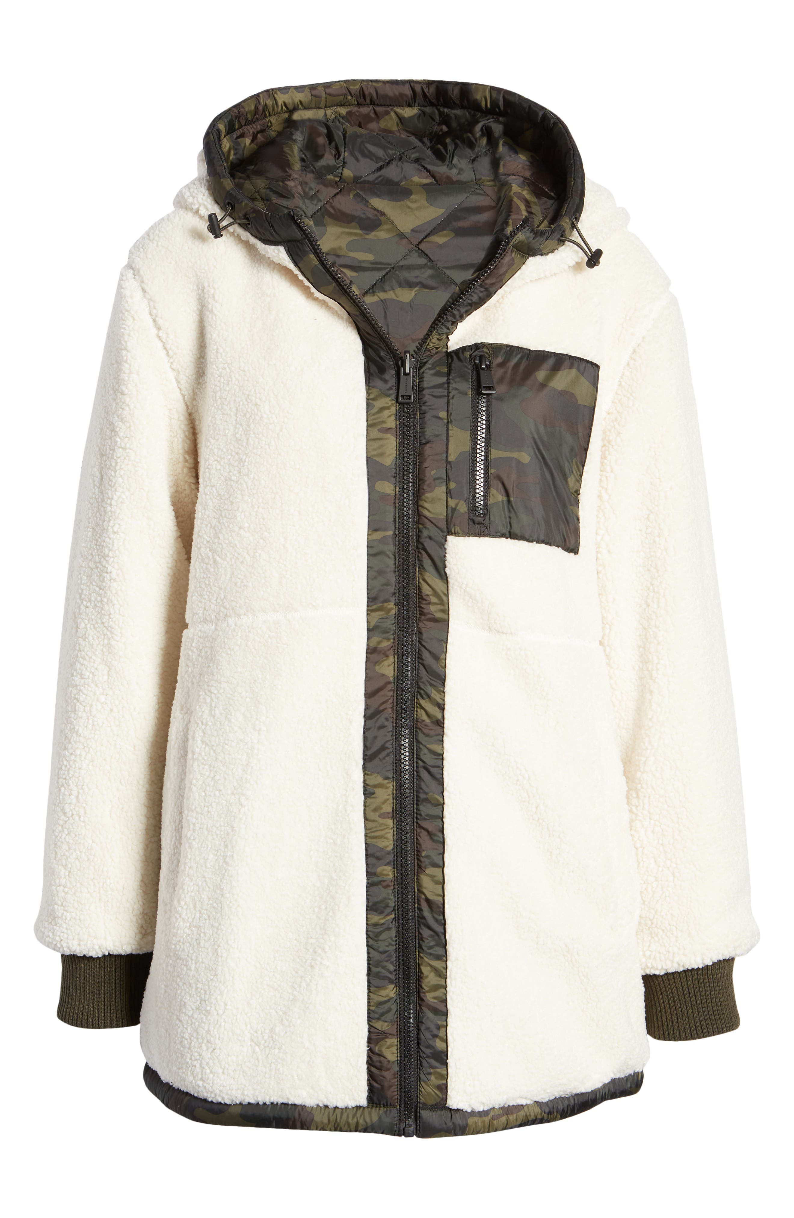 sanctuary reversible sherpa jacket