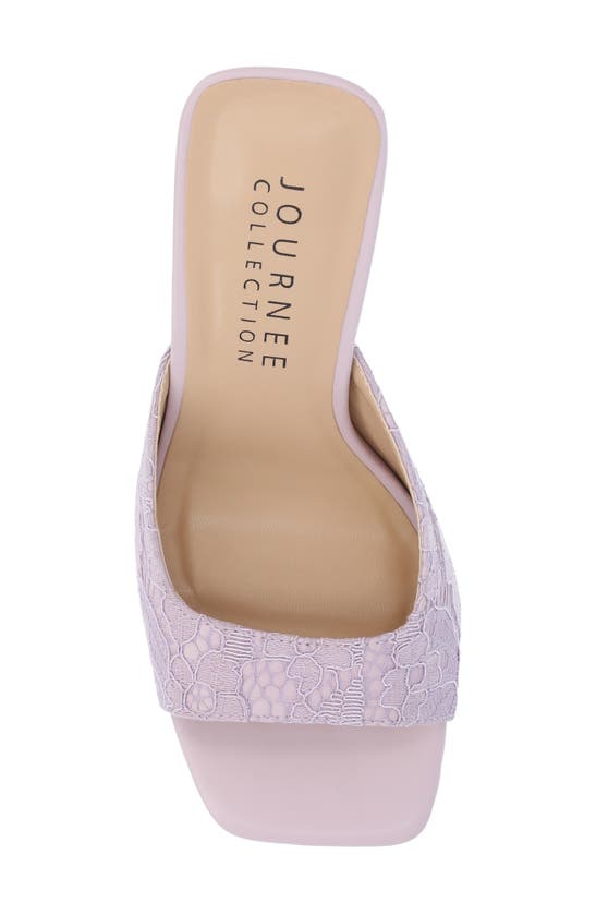 Journee Collection Daivia Lace Block Heel Sandal In Purple