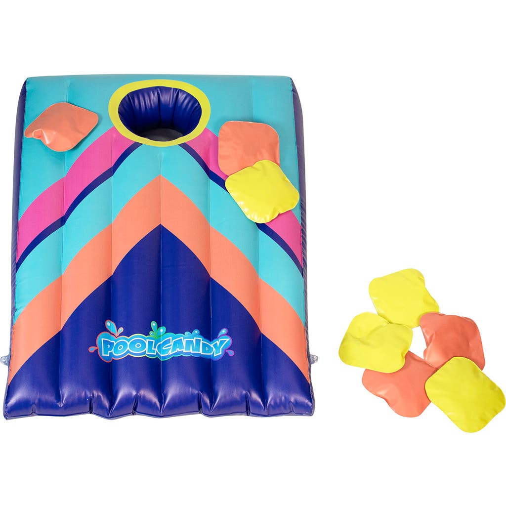 Poolcandy Inflatable Cornhole Game In Blue/coral