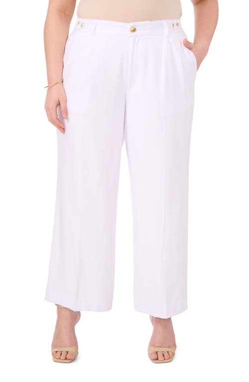 Shop 1.state Side Button Tab Wide Leg Pants In Ultra White