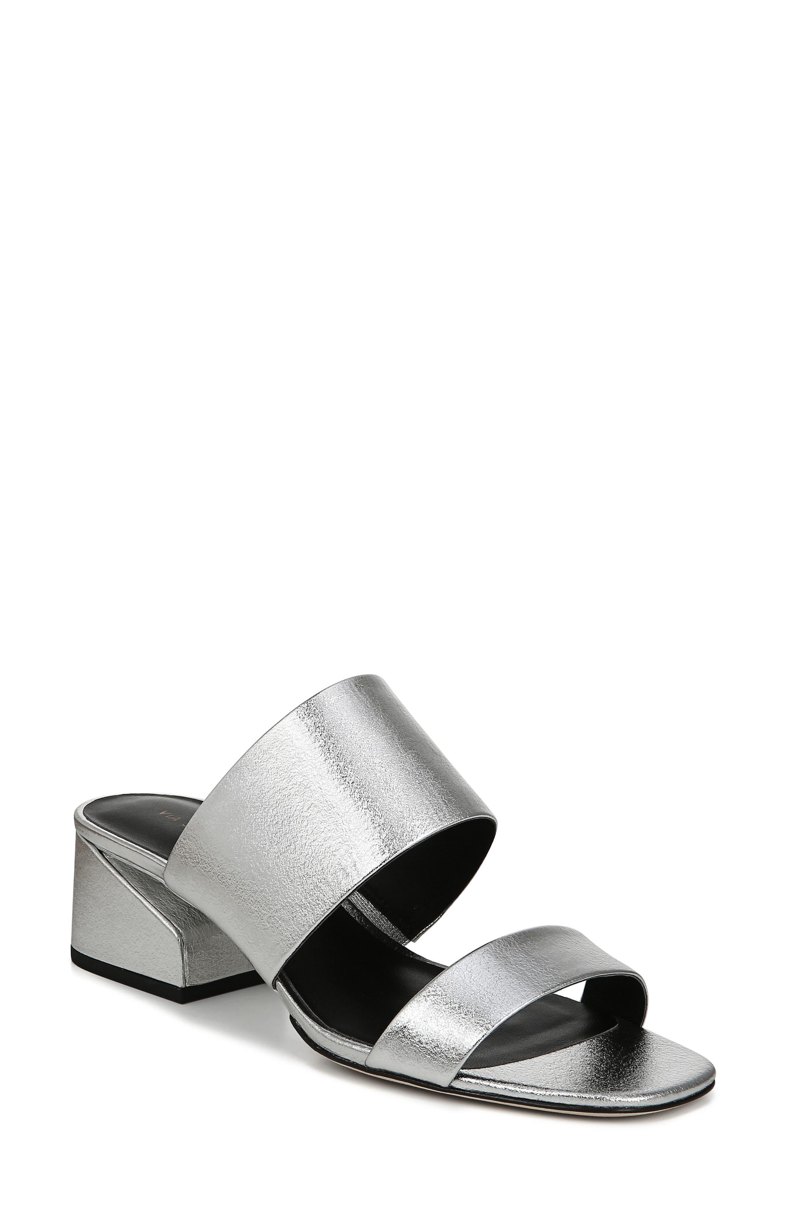 via spiga silver sandals