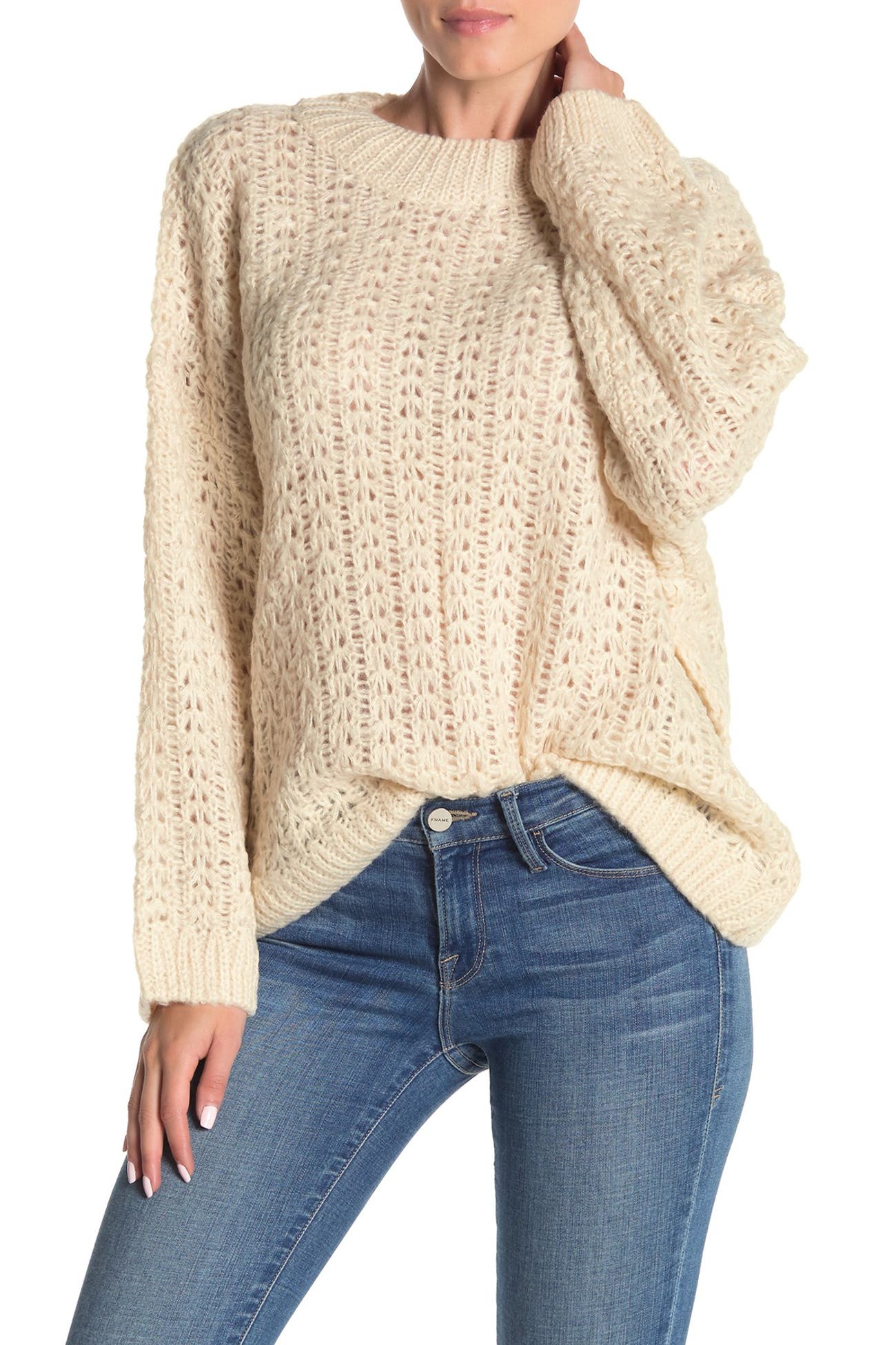 Mustard Seed | Oversized Pointelle Knit Sweater | Nordstrom Rack