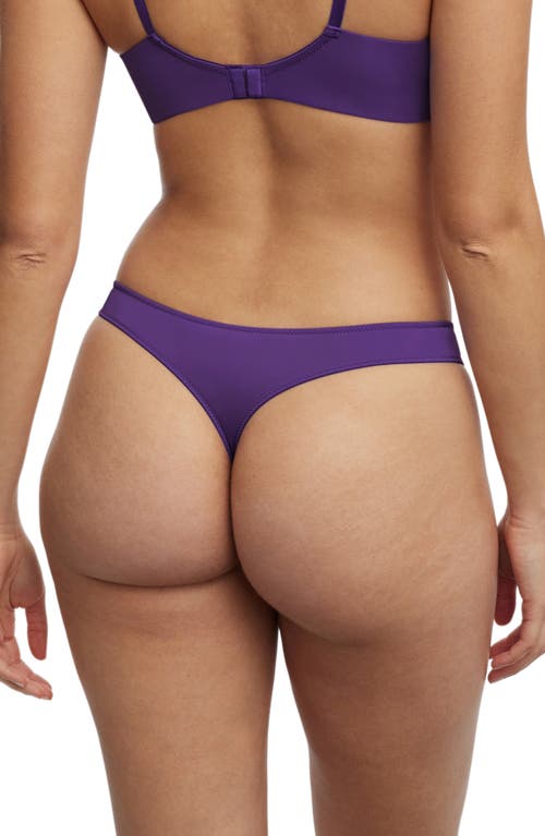 Shop Skarlett Blue Entice Lace Front Thong In Moon Drop/nylon