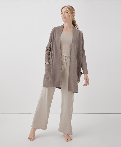 Pact Organic Cotton Cool Stretch Fitted Lounge Tank In Oat Heather