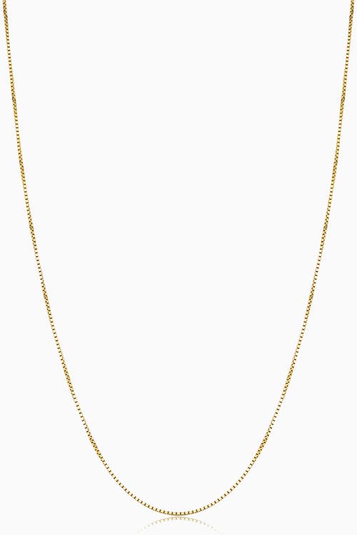 Oradina 14k Yellow Solid Gold Bodega Box Chain In Yellow Gold