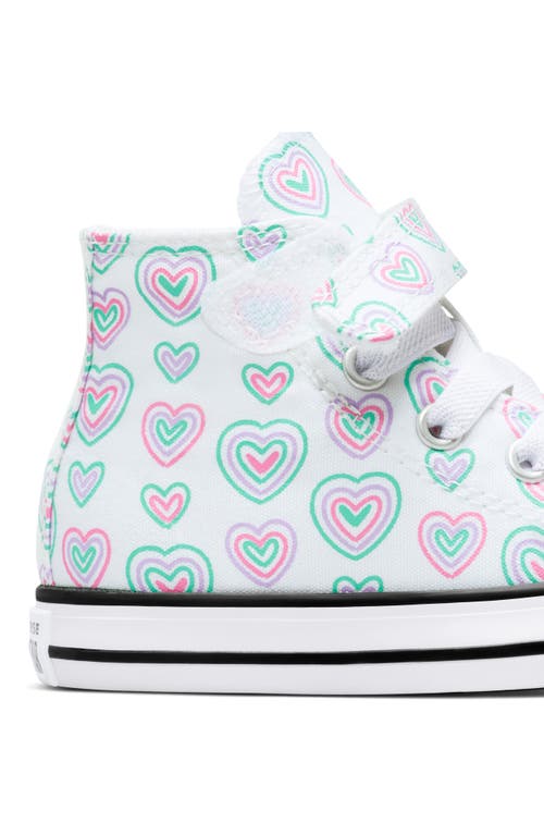 Shop Converse Kids' Chuck Taylor® All Star® 1v High Top Sneaker In White/oops Pink/white