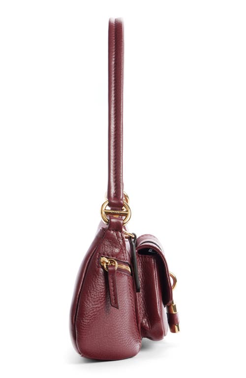 Shop Chloé The 99 Leather Shoulder Bag In Brunet Red 622