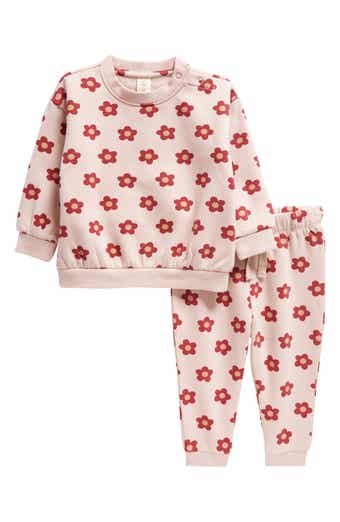 Womens Strawberry Ruffle Joggers Set