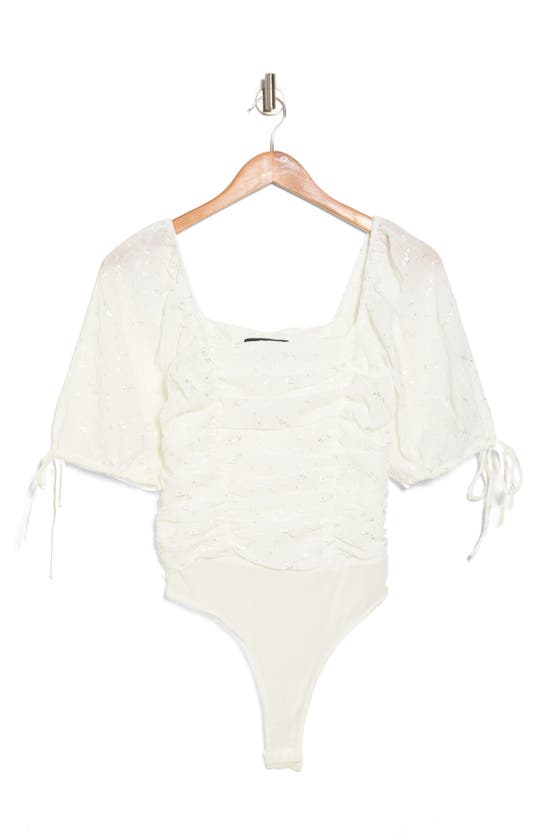 Shop Lulus Think Of Me Floral Embroidered Bodysuit In Ivory