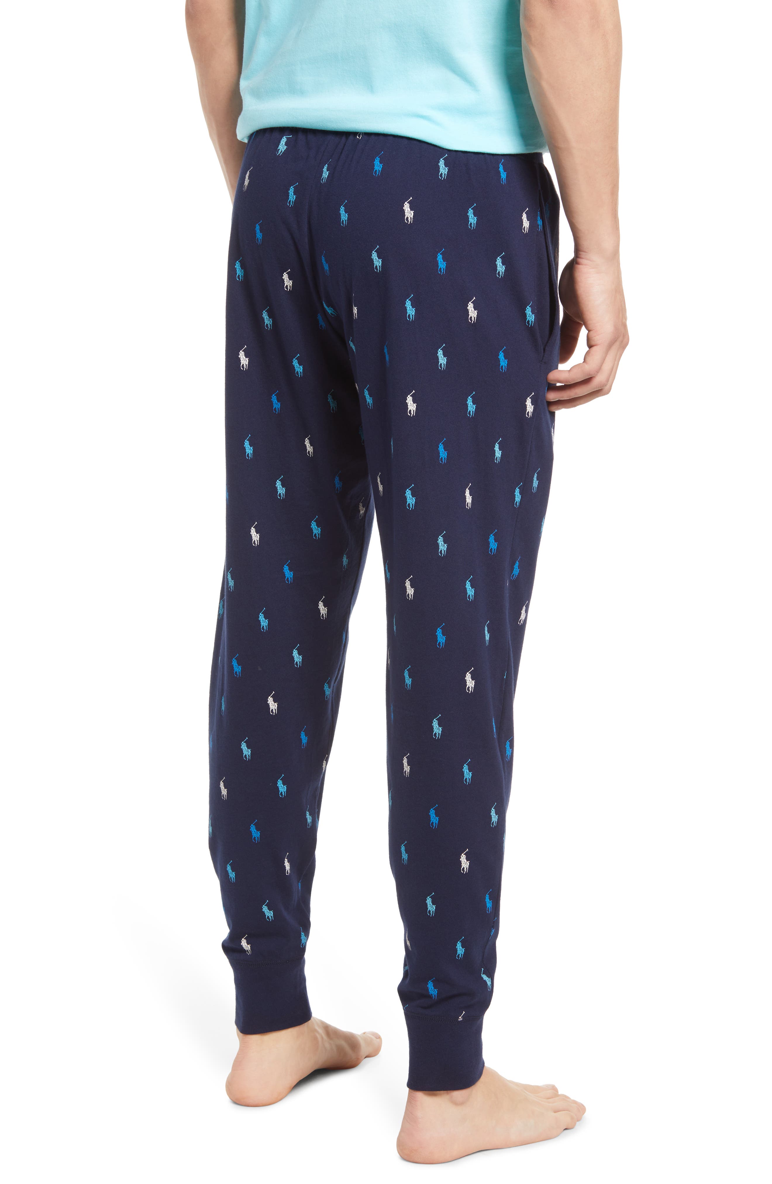 POLO Men's Pony Print Pajama Joggers 
